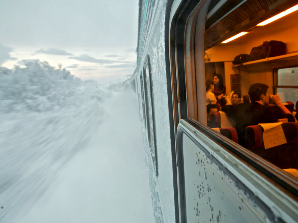Viaje en tren, Suecia